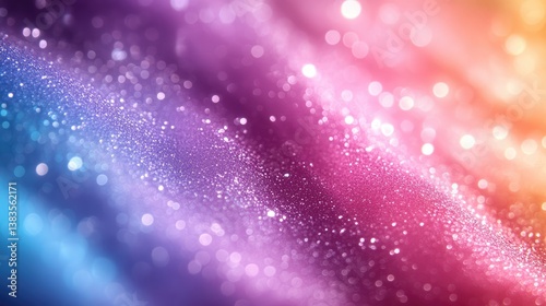 Dreamy Pastel Bokeh Background with Sparkles – Soft Lavender, Mint Green, Baby Blue & Lilac Color Palette with White Accents
