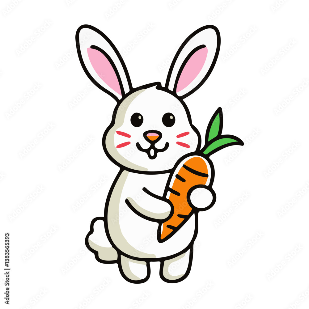Obraz premium rabbit with carrot
