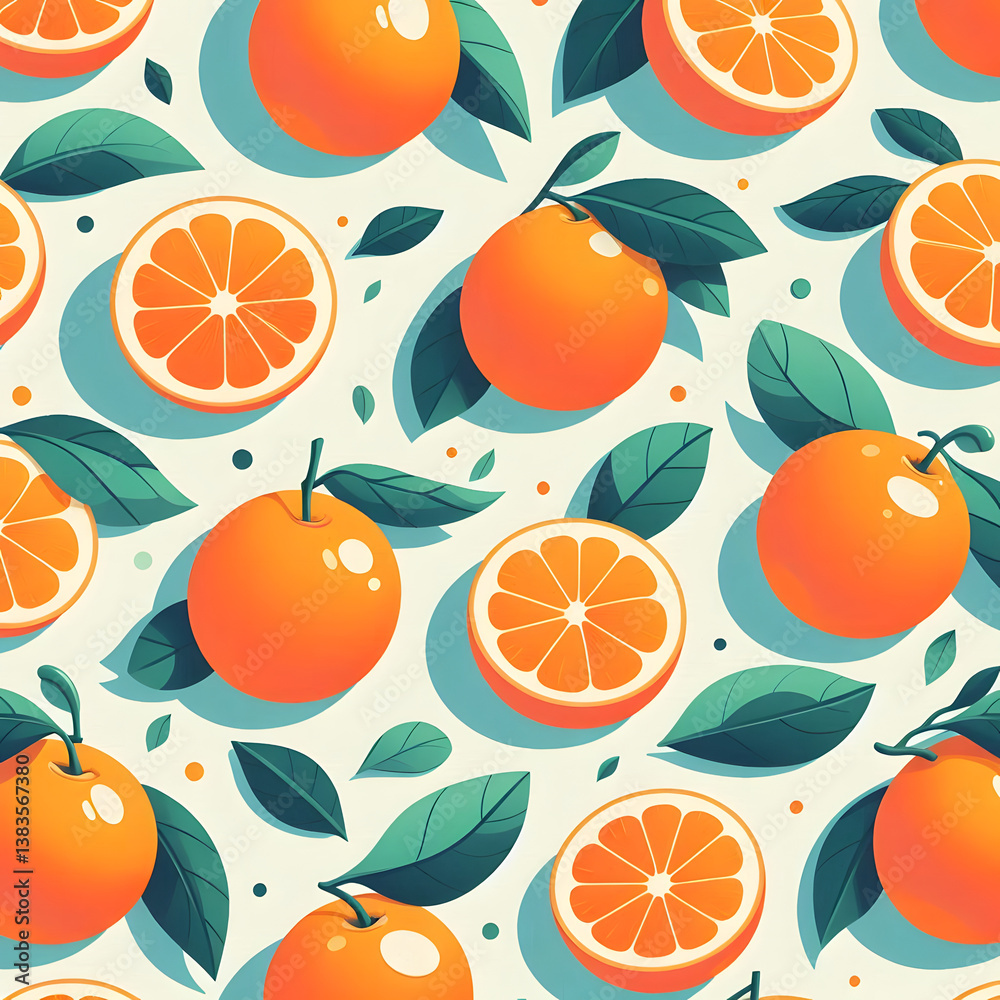 seamless pattern of oranges seamless pattern of oranges