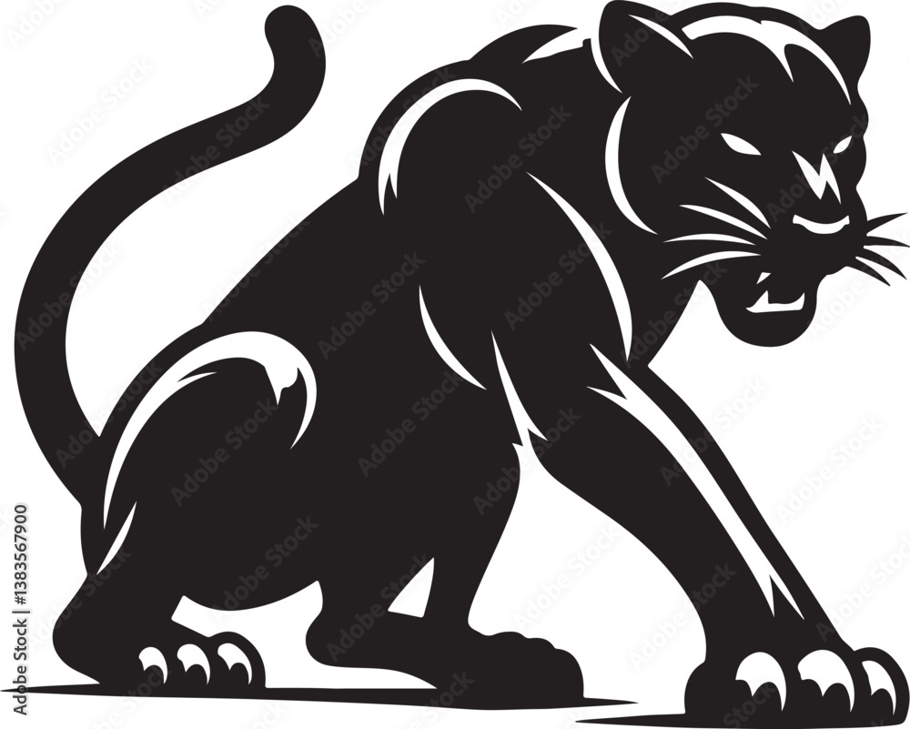 Obraz premium Panther logo vector
