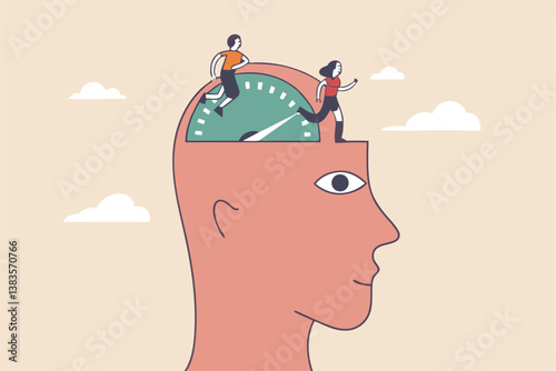 Change mindset, attitude or control mind, perception or thought, improve or develop thinking process, belief or optimistic thinking concept, people help shifting or switch gear on human brain.