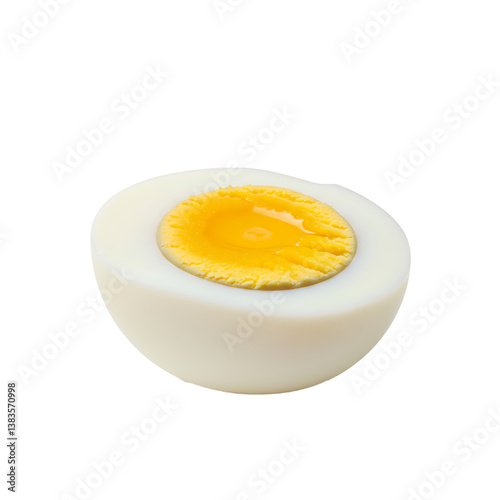 boiled egg isolated on white background 