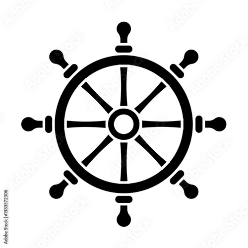 Steering wheel - vector icon
