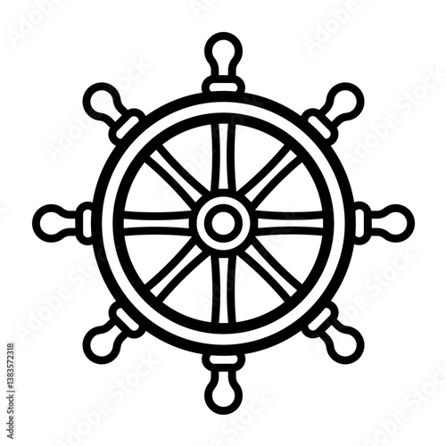 Steering wheel - vector icon