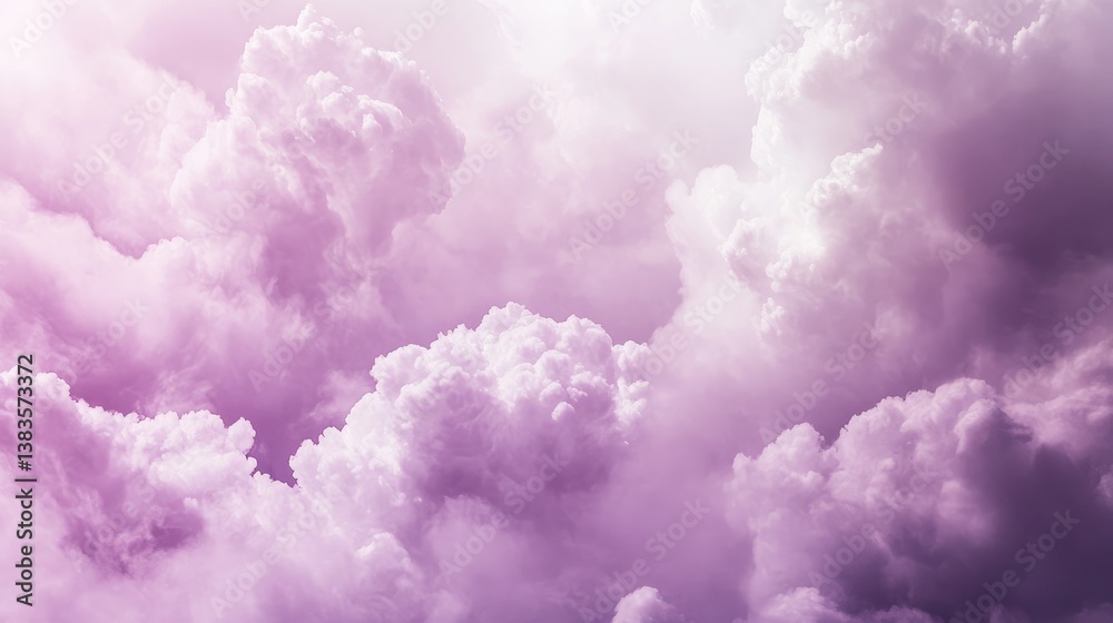 Soft Purple Clouds in a Dreamy Sky Background  