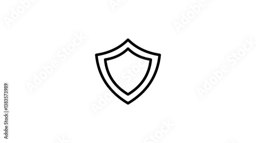 Shield icon. Security icon animation. Icon animation.