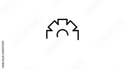Setting icon. Gear icon animation. Cogwheel icon. Icon animation.