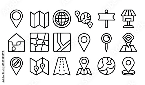 pin  map  address  point  marker editable stroke o