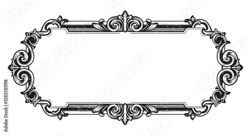 Set of Vintage Floral Frame Templates – Elegant Calligraphic Ornaments on White