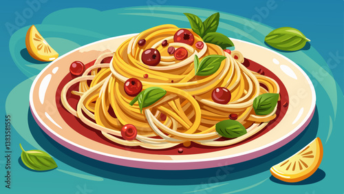 Spaghetti alla carbonara, tipica ricetta di pasta italiana