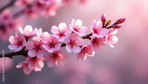 Delicate pink cherry blossoms, intricate branch pattern, wedding, wallpaper, pink flowers