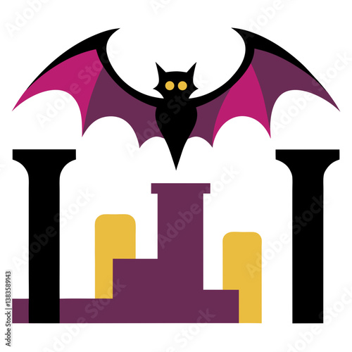 A spectral bat phasing through ancient ruins