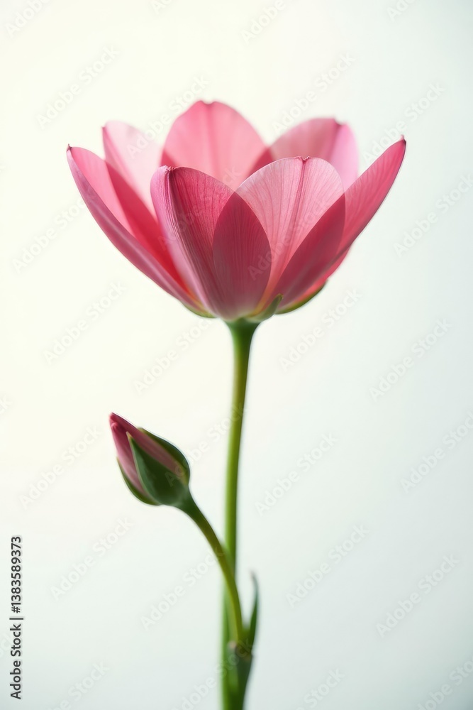 Delicate flower isolated on white background, with soft focus and warm lighting, flowers, blossom, garden Delicate flower isolated on white background, with soft focus and warm lighting, flowers, blossom, garden