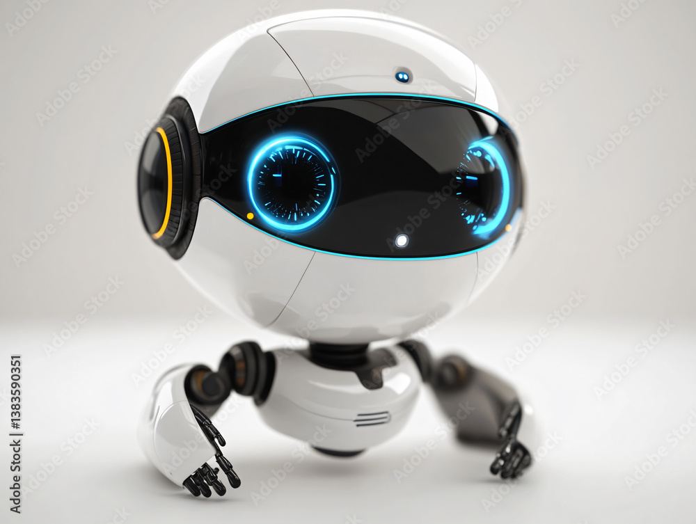 Futuristic Cute Robot: Advanced AI Technology & Modern Design Futuristic Cute Robot: Advanced AI Technology & Modern Design