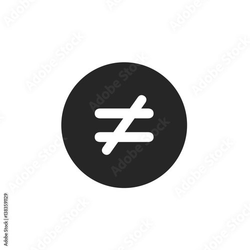 Not Equal Circle Fill Icon