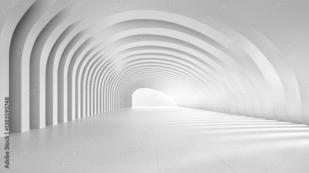 Abstract White Architectural Tunnel: A Modern Design Perspective Abstract White Architectural Tunnel: A Modern Design Perspective