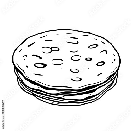 Stack of Delicious Flatbreads with Seeds