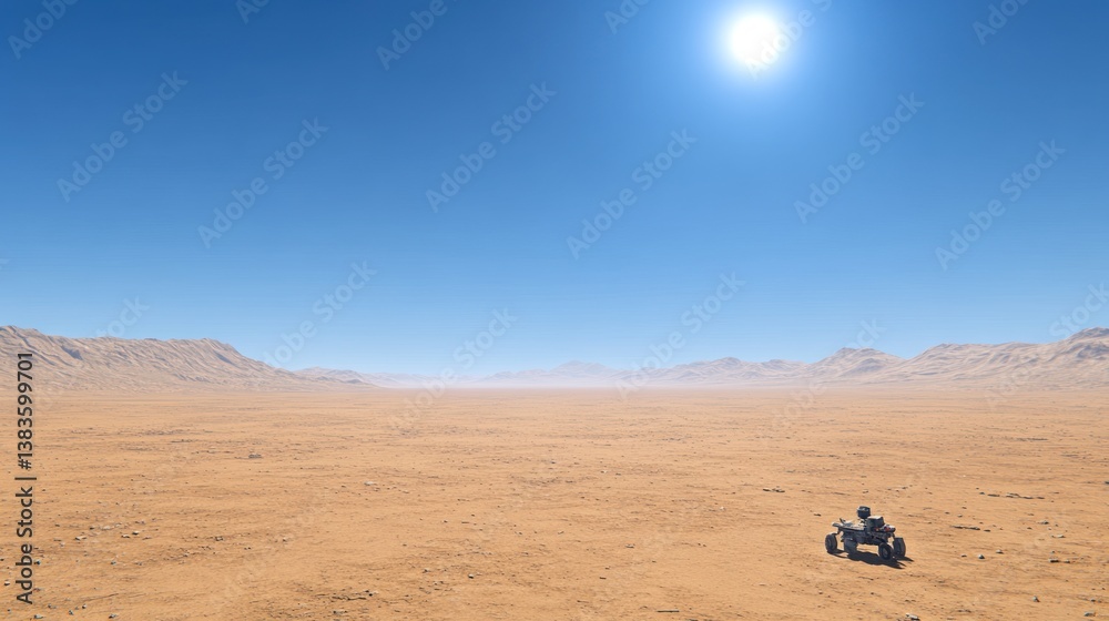 Martian Rover on a Desolate Landscape Martian Rover on a Desolate Landscape