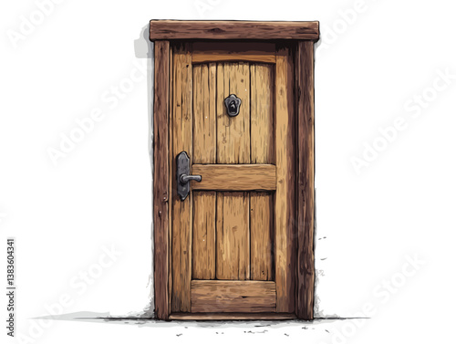old wooden door