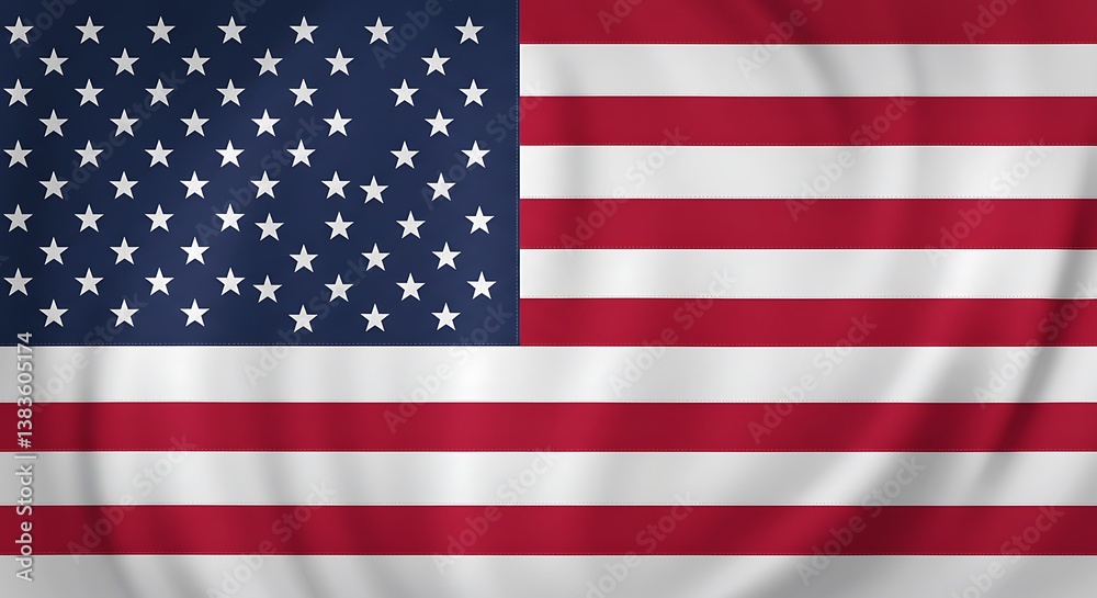 Naklejka premium american flag on a white background