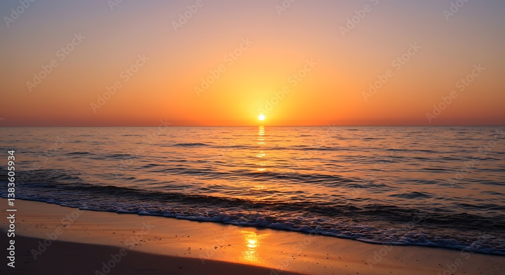 Naklejka premium Golden Hour's Embrace AI Generated