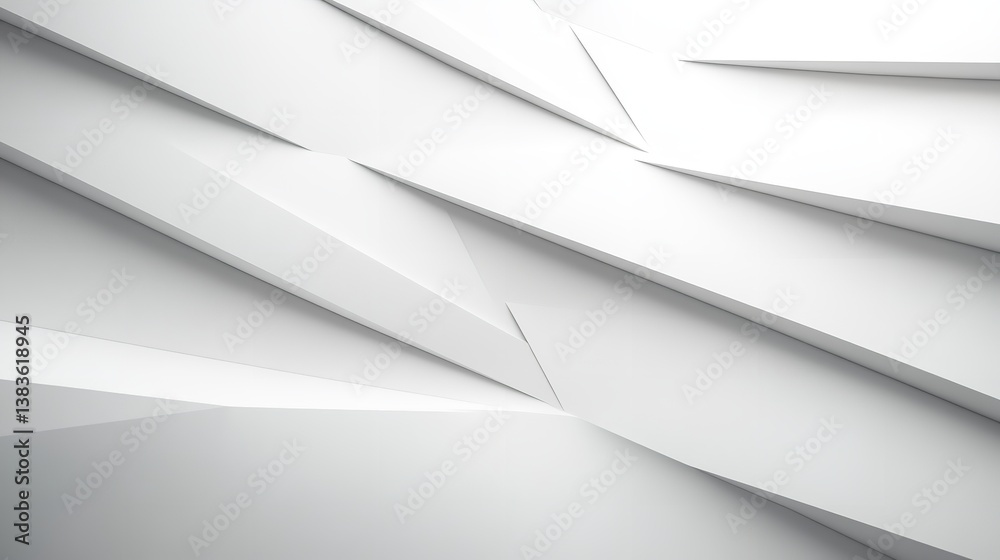 White abstract lowpoly background with copy space