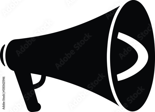 megaphone silhouette, vector illustration  black silhouette  vecto