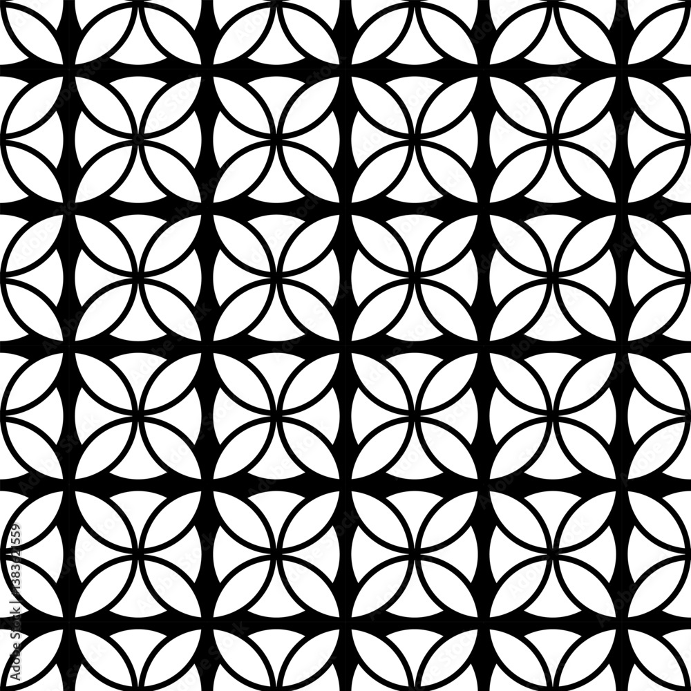 Naklejka premium Trendy geometric floral vector seamless pattern for textile, fabrics, print, wallpaper, wrapping paper, clothing and background