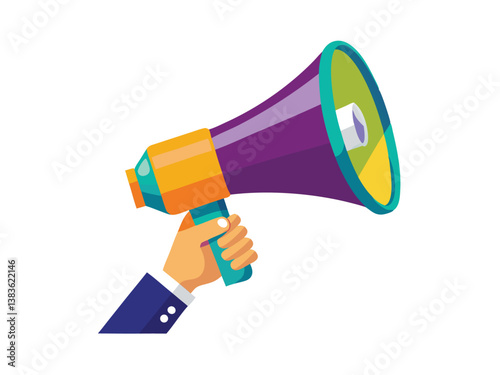 megaphone vector, minimal car horn icon vector illustration