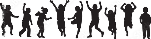 Kids Playing Silhouette Bundle | Outdoor Activity Clipart