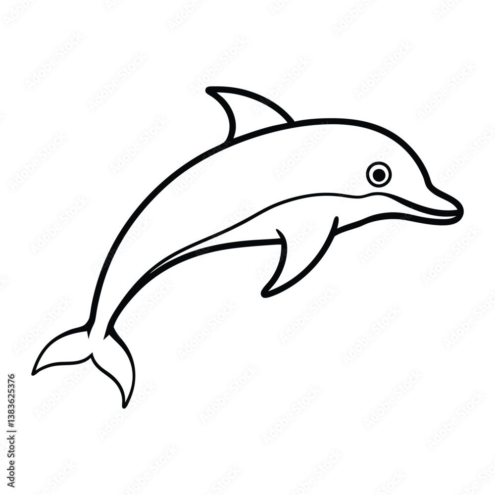 Obraz premium dolphin isolated on white background