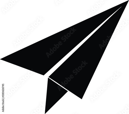 black paper plane