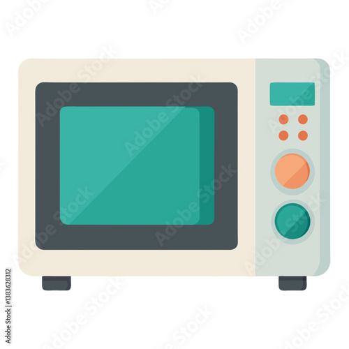 Microwave oven icon. Flat illustration of microwave oven icon for web design