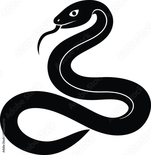 Wallpaper Mural black and white snake Torontodigital.ca