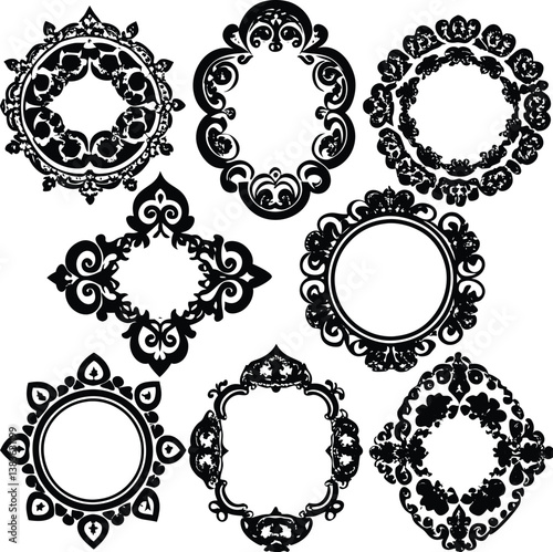 set of ornate frames