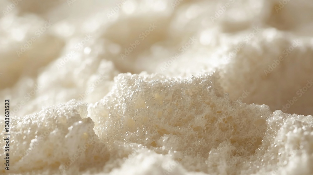Close-up of textured white foam Close-up of textured white foam