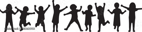 Kids Playing Silhouette Bundle | Outdoor Activity Clipart
