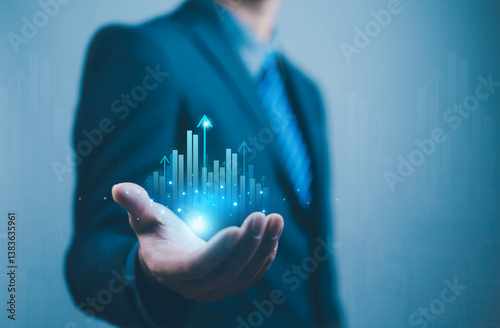 Value added concept Develop products to be effective for the success of the company Increase your sales and marketing advantage to attract customers' attention. and drive sales with the future in mind photo