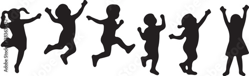 Kids Playing Silhouette Bundle | Outdoor Activity Clipart