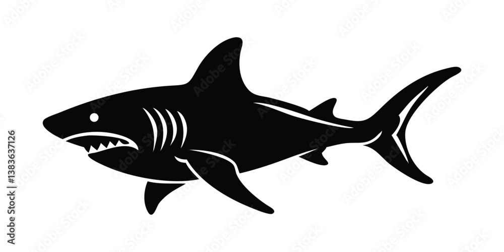 Fototapeta premium shark vector illustration