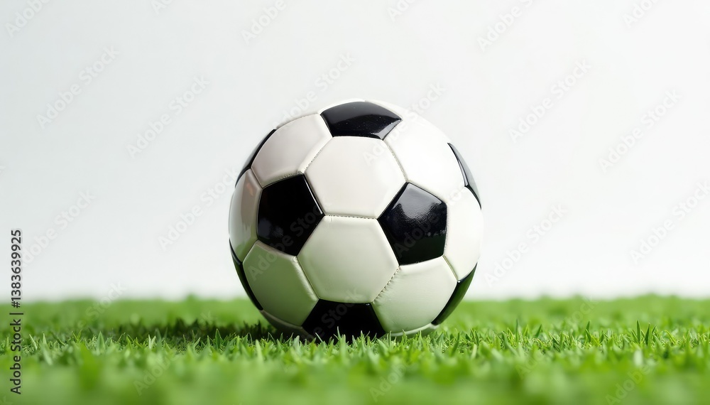 Obraz premium Perfectly centered football on pristine white backdrop , play, american football