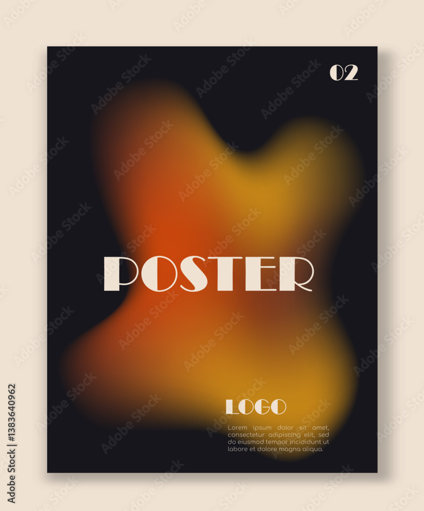 Fototapeta premium Abstract fluid shape poster design. Vector illustration