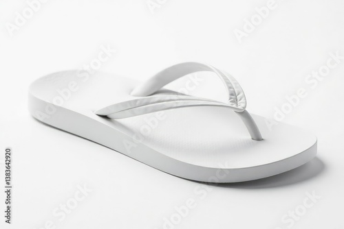 Wallpaper Mural Single white flip-flop, isolated on pure white background, photography, product shot Torontodigital.ca