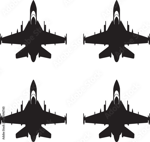 set of silhouettes of city vector