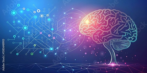 This image represents the future of AI, cognitive computing, and technological evolution. Perfect for AI research, data science, futuristic technology, and innovation-themed visuals.