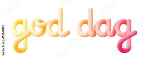 Fotografi God Dag text writing, Swedish for Hello