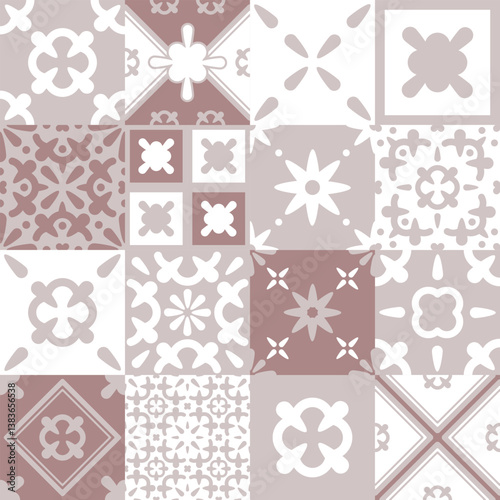 A composition of multiple azulejo tile designs, creating a dynamic and engaging visual effect.