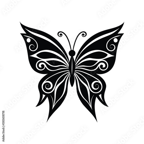 stylized butterfly silhouette.eps