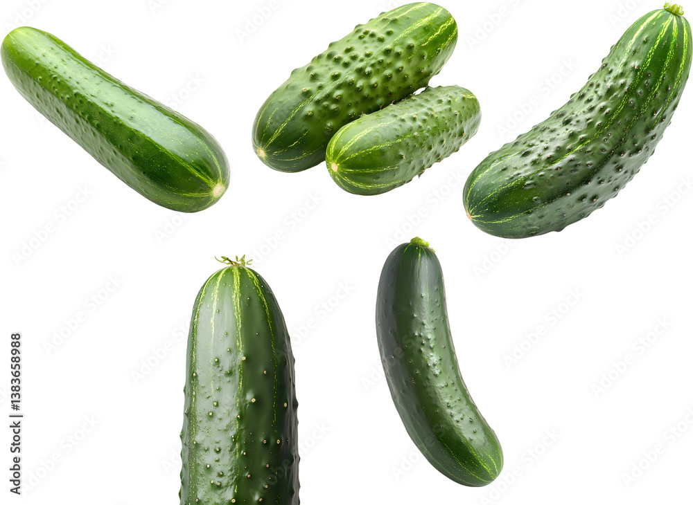 cucumbers isolated on white background cucumbers isolated on white background