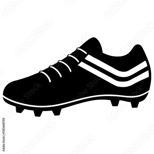 sports cleats silhouette vector illustrator 